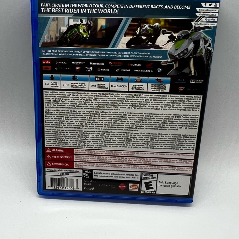 PS4 Ride - used - Picture 2 of 4
